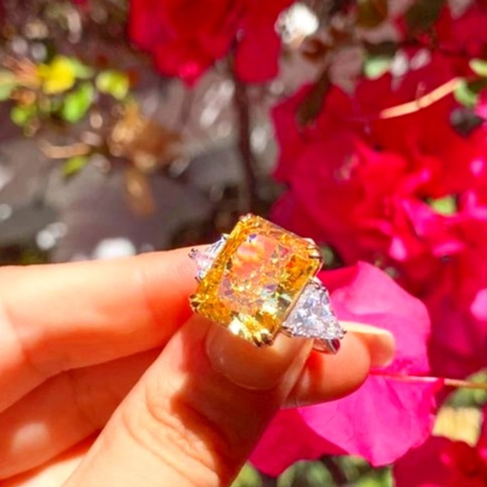 10 Carat Radiant Cut Ring, 925 Sterling Silver